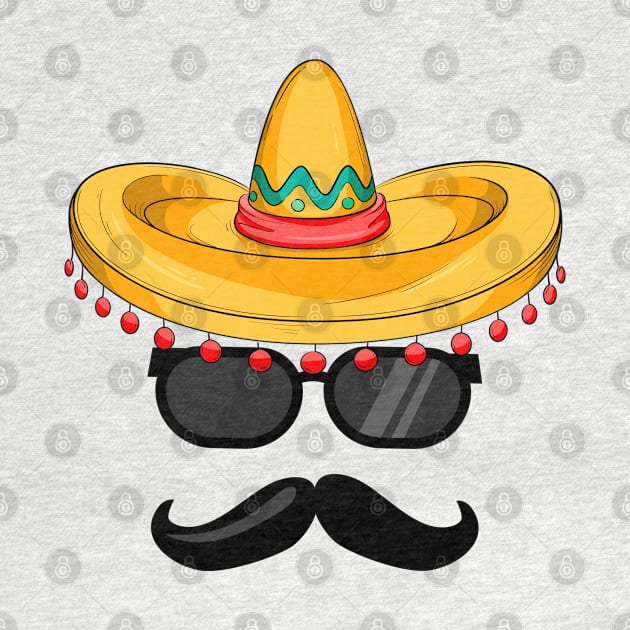 Cinco De Mayo Mustache Mexican sombrero hat by FabulousDesigns